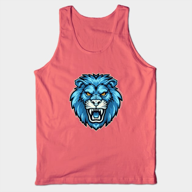 Loin Face in Blue Tones Tank Top by DavidLoblaw